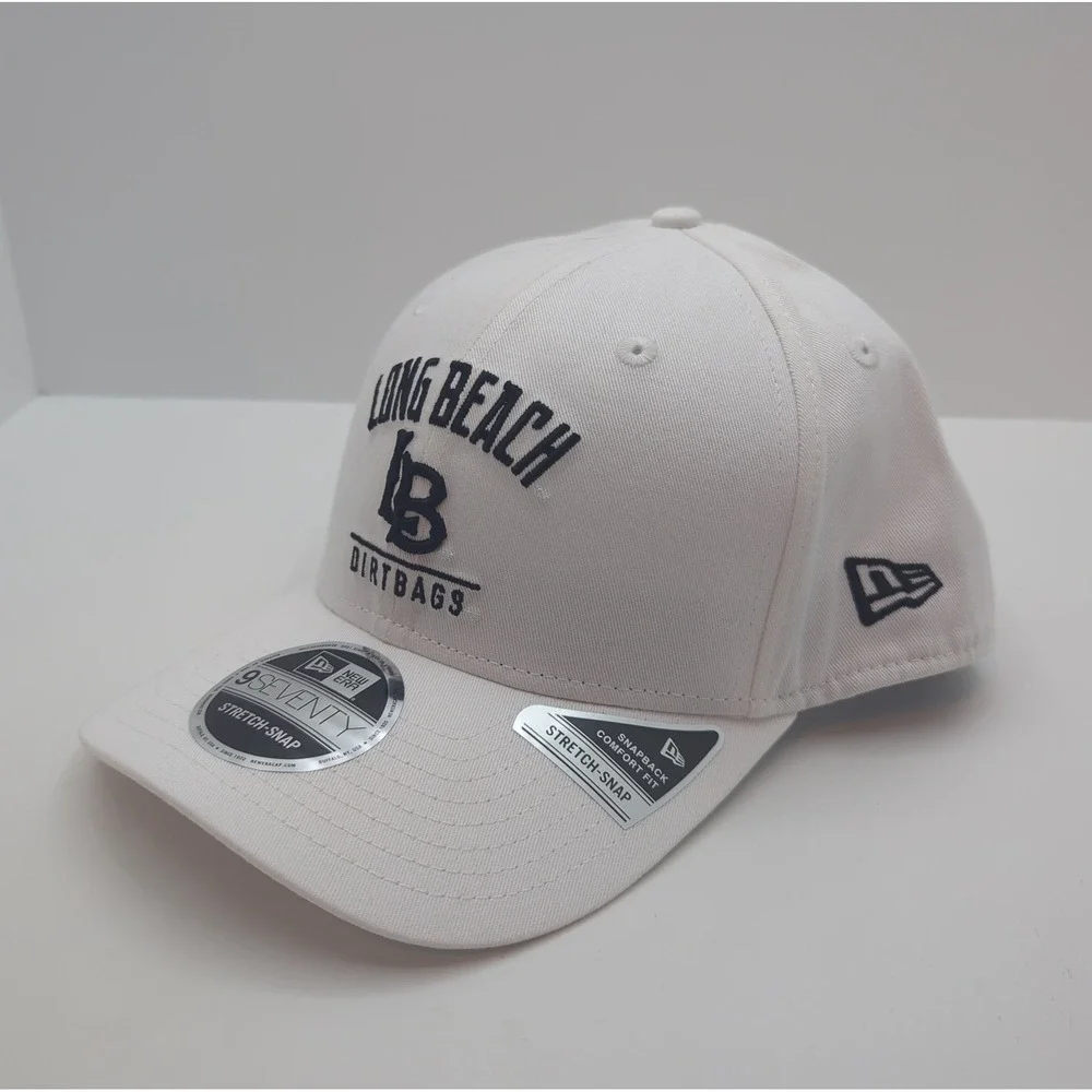 New Era 9SEVENTY Long Beach Dirtbags Hat White Stretch Snapback Cap 60591985